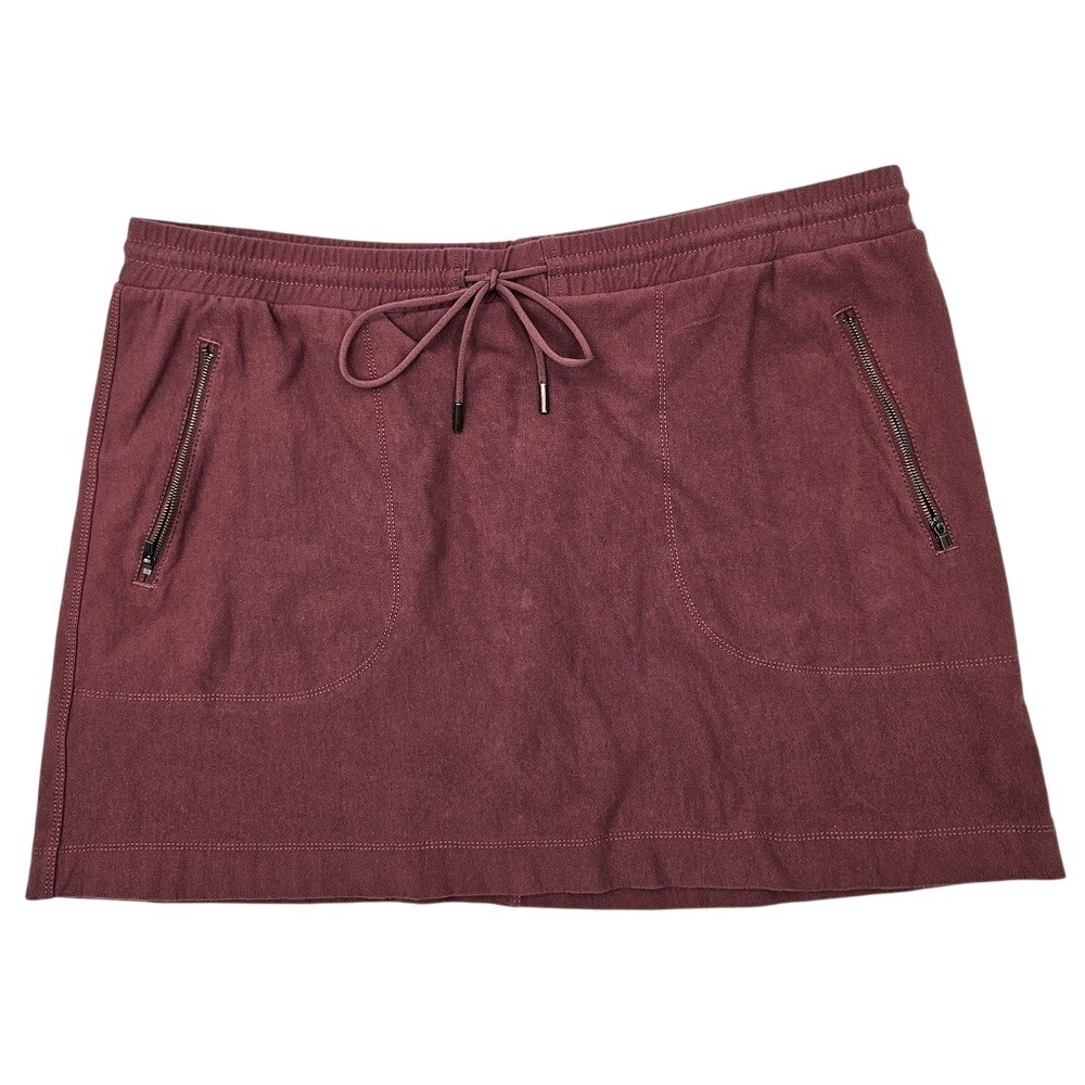 C & C California Skort Dusty Rose Drawstring Pockets‎ Casual Athletic Skirt